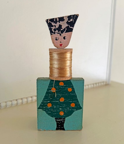 Antique spool thread holder - thread,