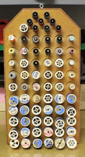 Wood thread spool rack vintage - spool,